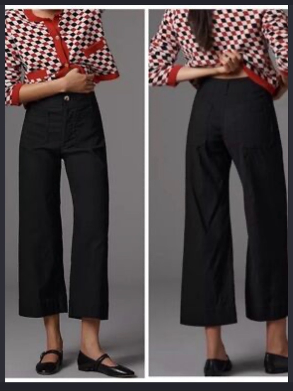 Anthropologie Maeve Colette high rise patch pocket Wide-Leg Pants